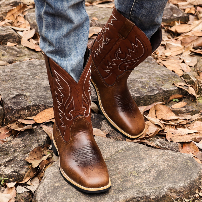 Retro Embroidered Classic Cowboy Riding Boots