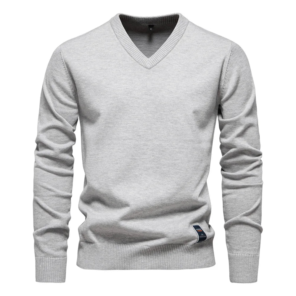 Cozy Relaxed Fit V Neck Sweater