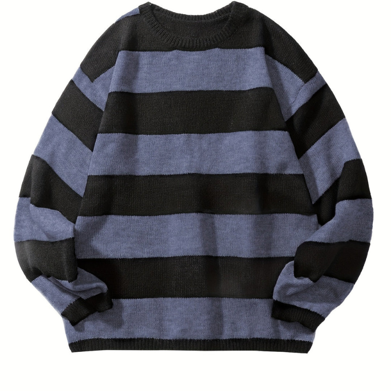 Cozy Striped Crew Neck Sweater