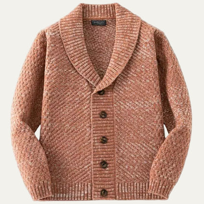 Men's Thick Cable Knit Cardigan Sweater Coat