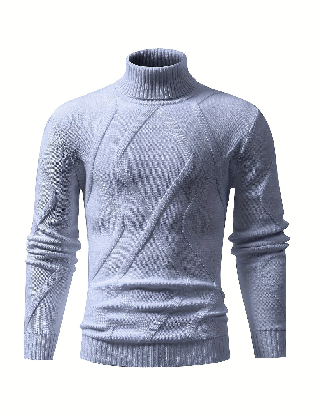 Men's Patterned Crew Neck Knit Sweater