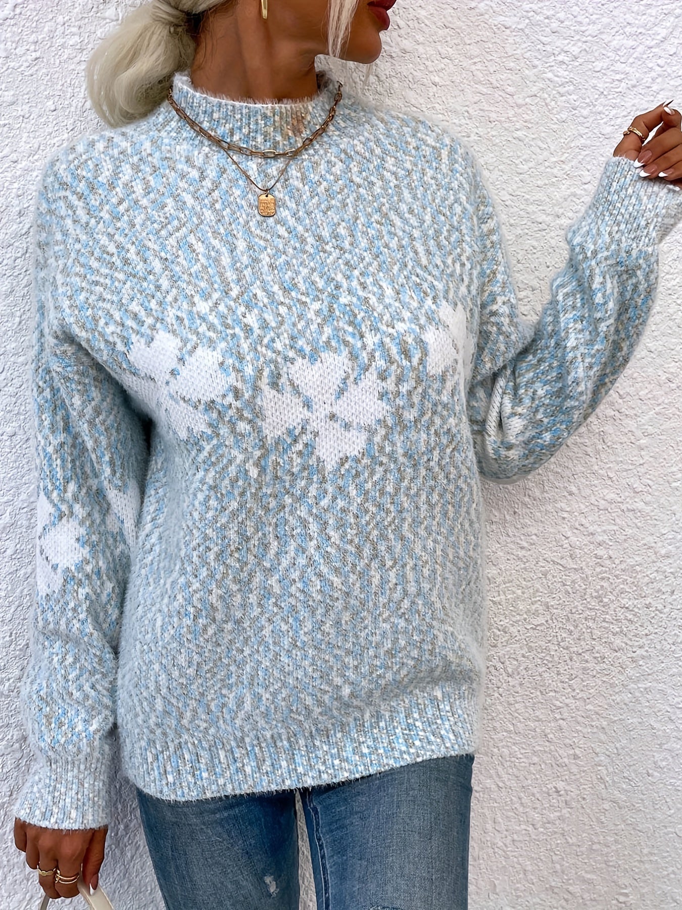Lucky Green Clover Knit Sweater