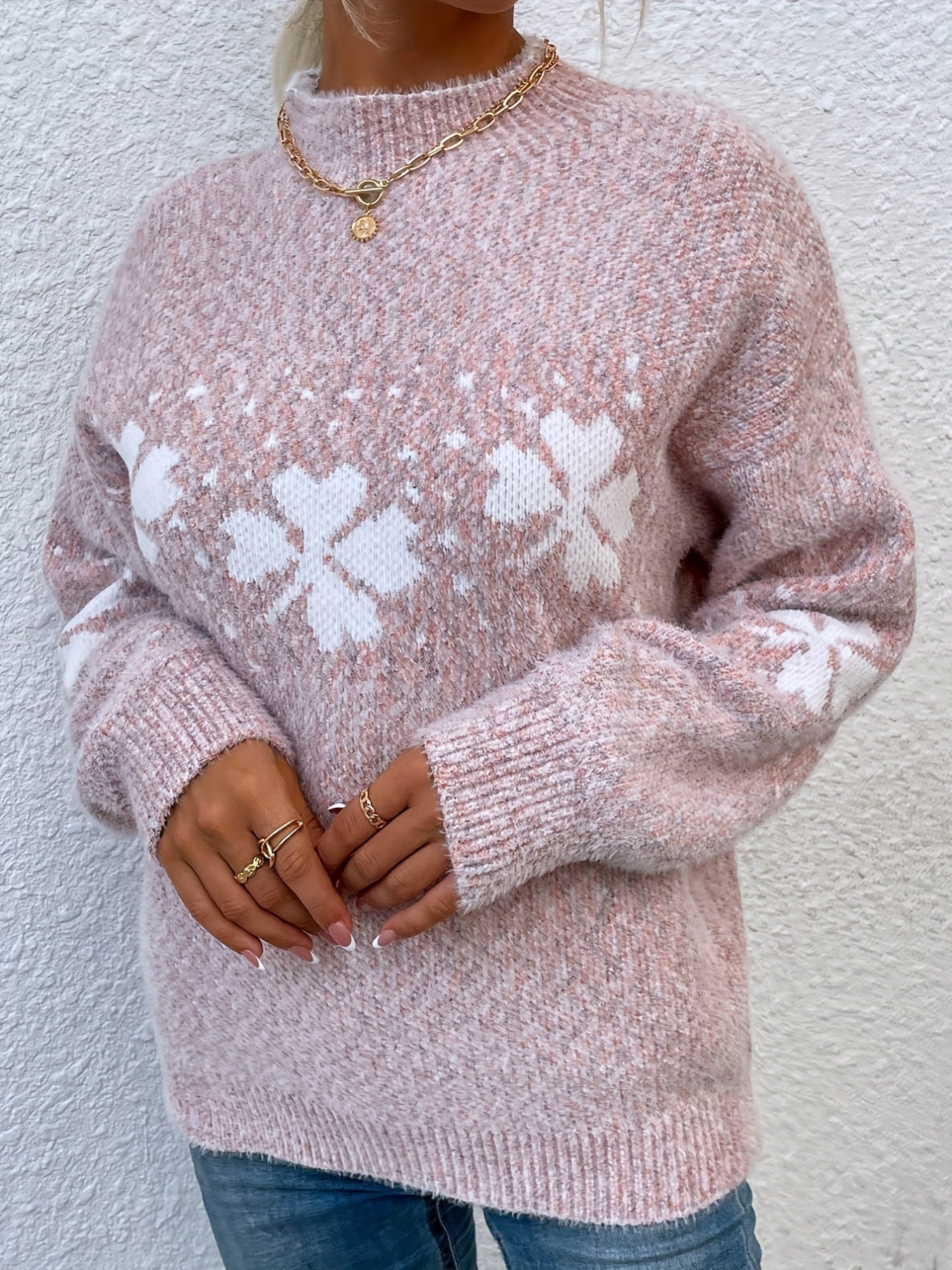 Lucky Green Clover Knit Sweater