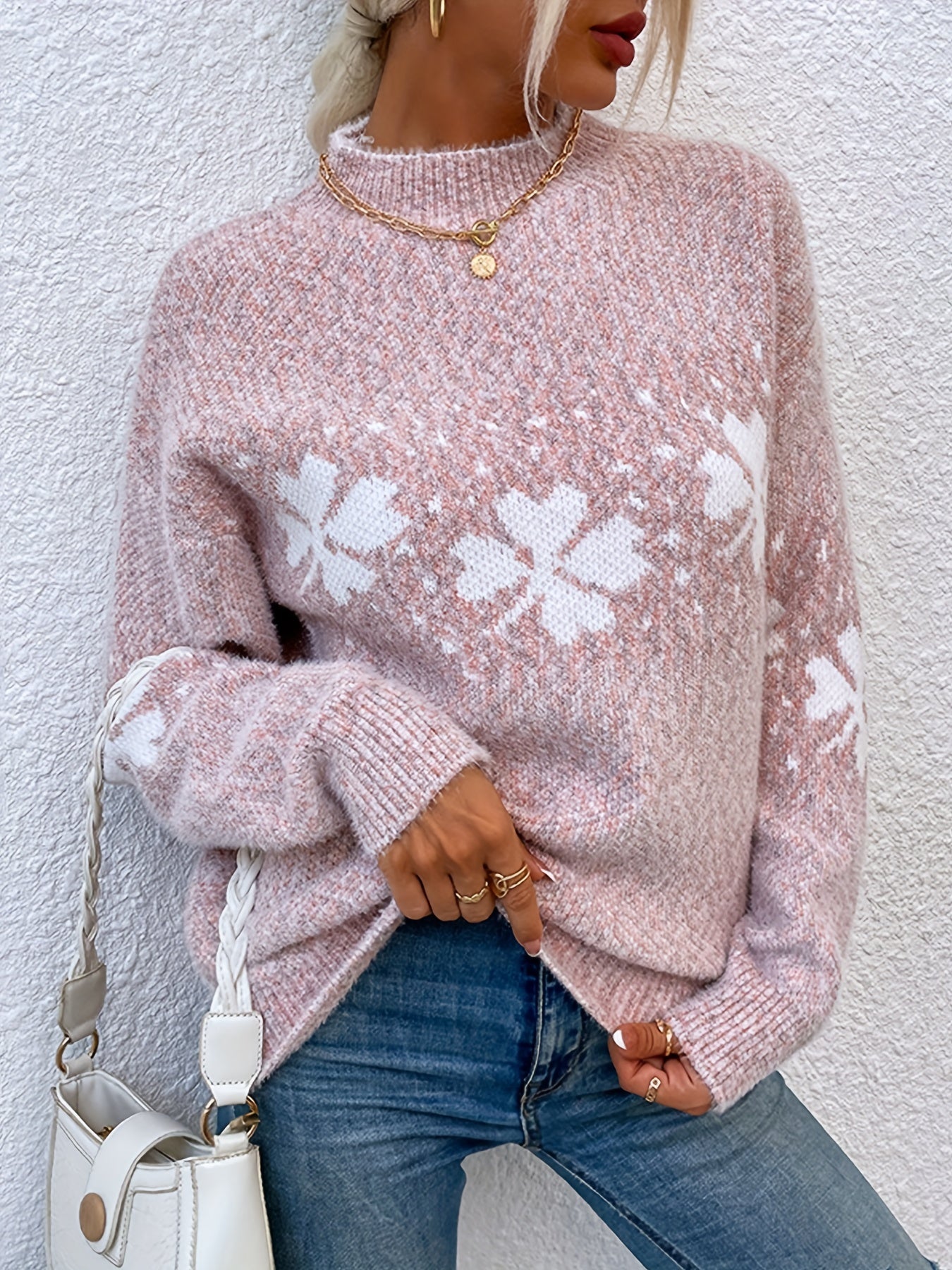 Lucky Green Clover Knit Sweater