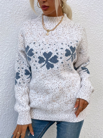 Lucky Green Clover Knit Sweater