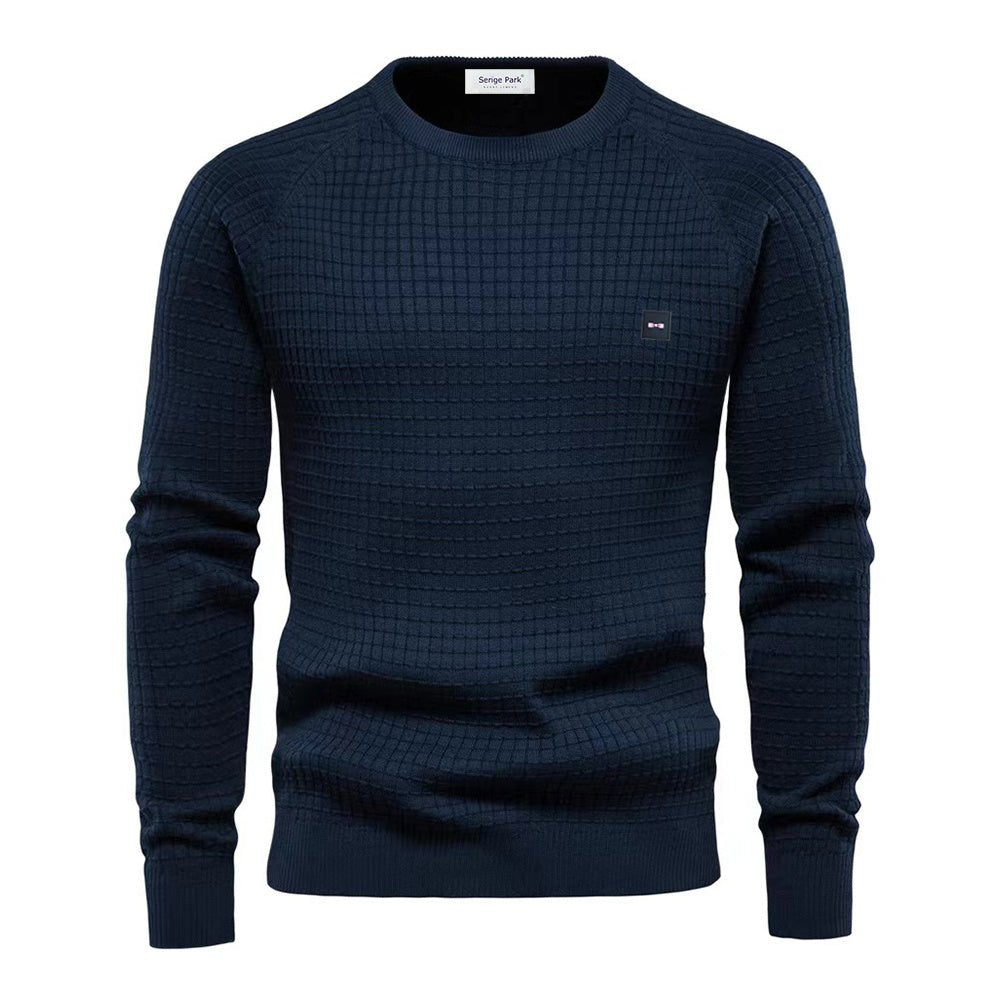 Stylish Mens Patterned Crew Neck Sweater