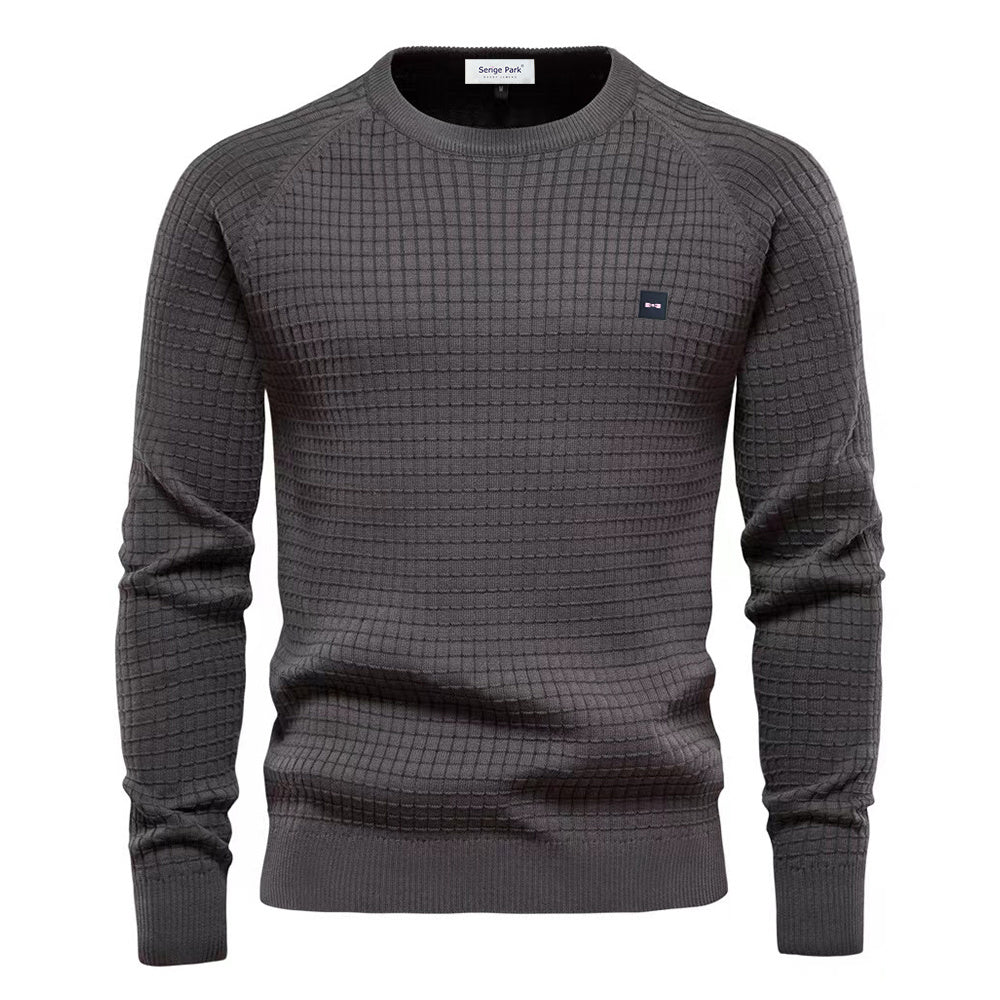 Stylish Mens Patterned Crew Neck Sweater