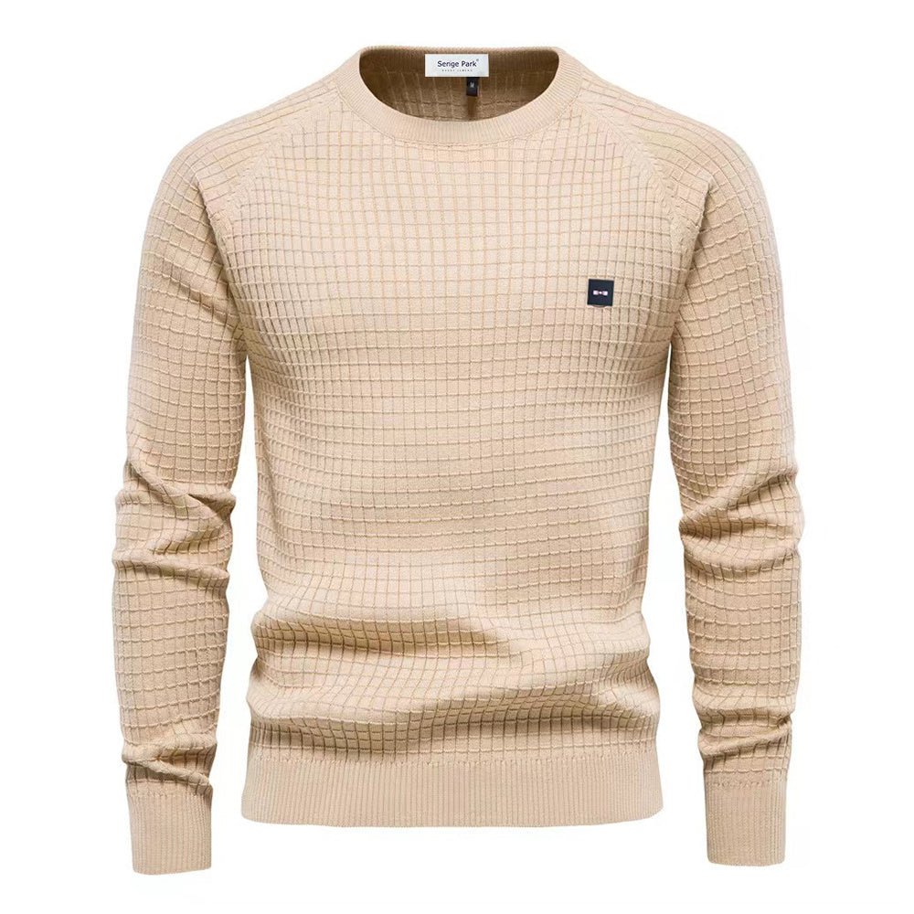 Stylish Mens Patterned Crew Neck Sweater