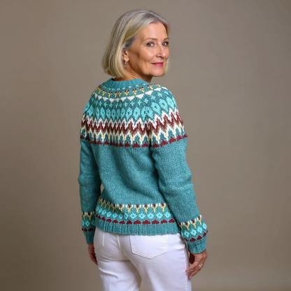 Women's Classic Icelandic Wool Cardigan Sweater