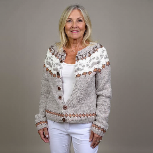 Classic Icelandic Knit Cardigan Sweater - OutfitLondon