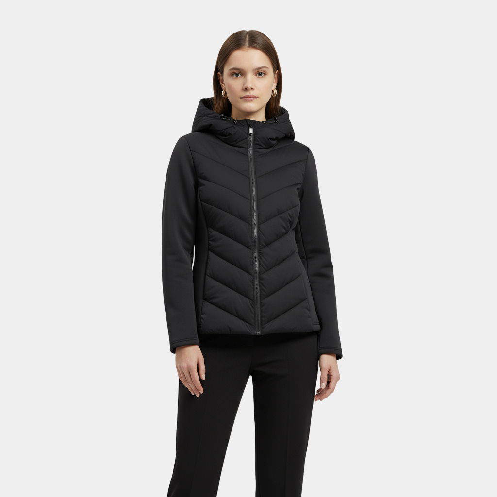 Fitted Ladies Thick Hooded Jacket - OutfitLondon