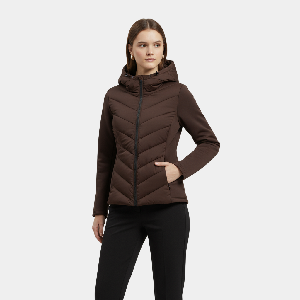Fitted Ladies Thick Hooded Jacket