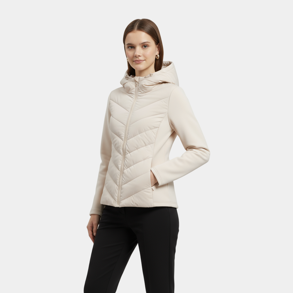 Fitted Ladies Thick Hooded Jacket
