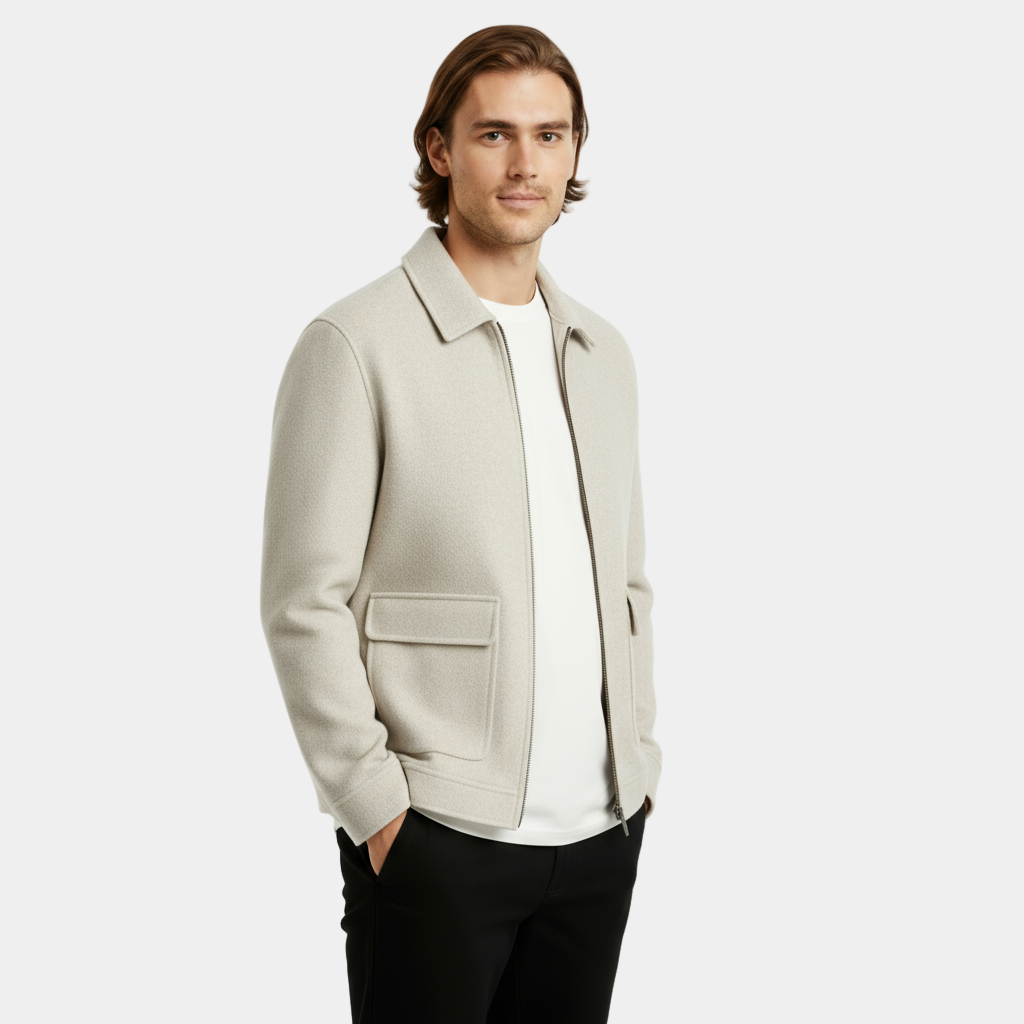 Stylish Men's Wool Overcoat - Warm Thick Winter Coat