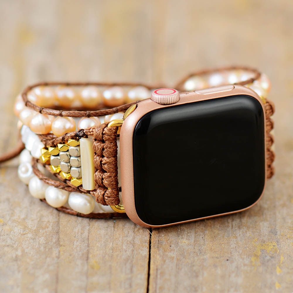 Elegant Pearl Smartwatch Strap Band - OutfitLondon