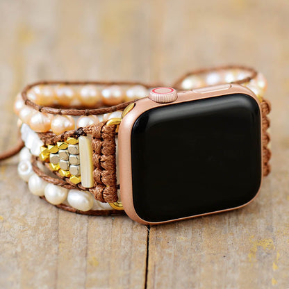 Elegant Pearl Smartwatch Strap Band - OutfitLondon