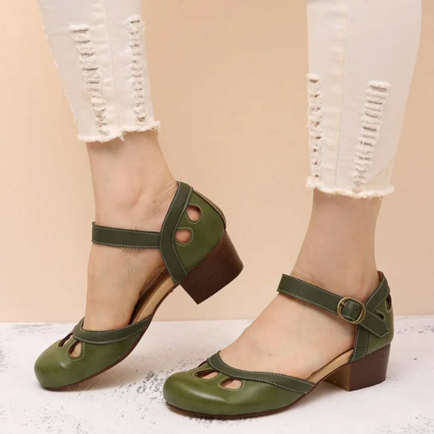 Comfortable Supportive Ankle Strap High Heels