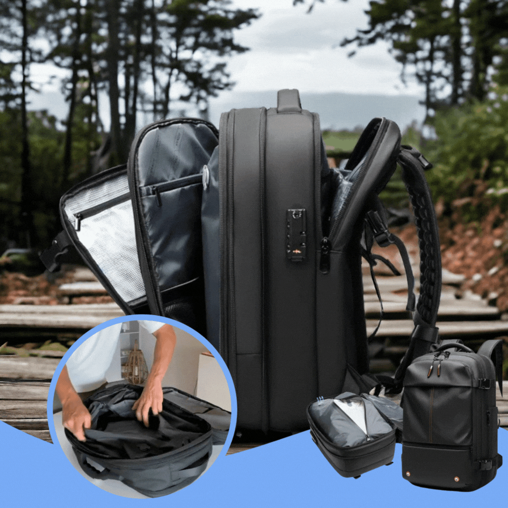 Extra Large Water Resistant Trekking Backpack with Pockets - OutfitLondon