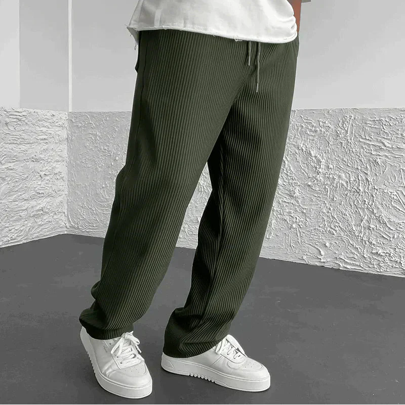 Comfortable Mens Loose Fit Drawstring Trousers