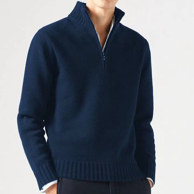 Warm Men's Fleece Quarter Zip Pullover Sweater