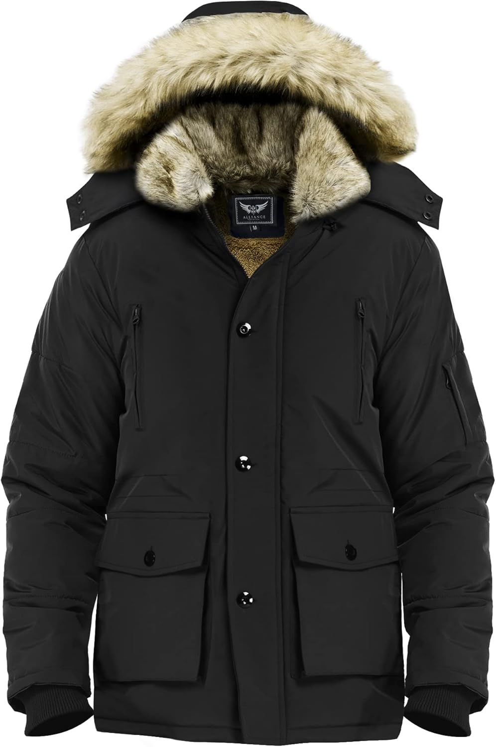 Warm Waterproof Men's Winter Coat with Hood