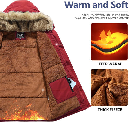 Warm Waterproof Men's Detachable Hood Jacket