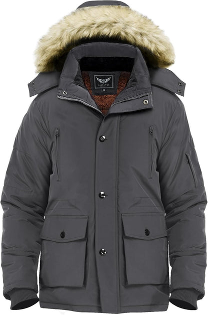 Warm Waterproof Men's Winter Coat with Hood