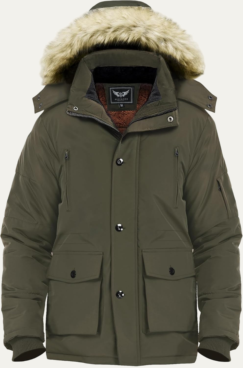 Warm Waterproof Men's Winter Coat with Hood - OutfitLondon