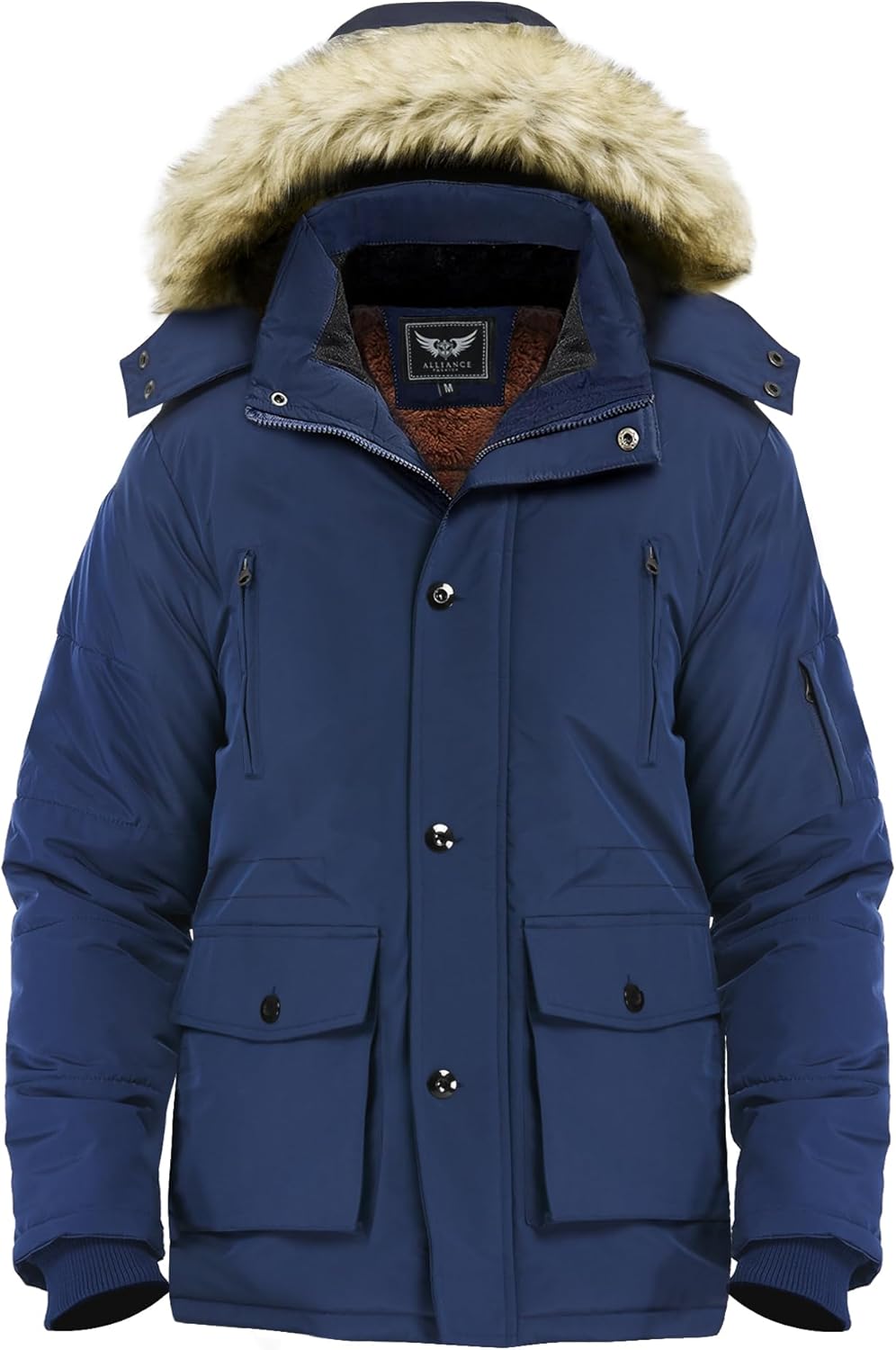 Warm Waterproof Men's Detachable Hood Jacket