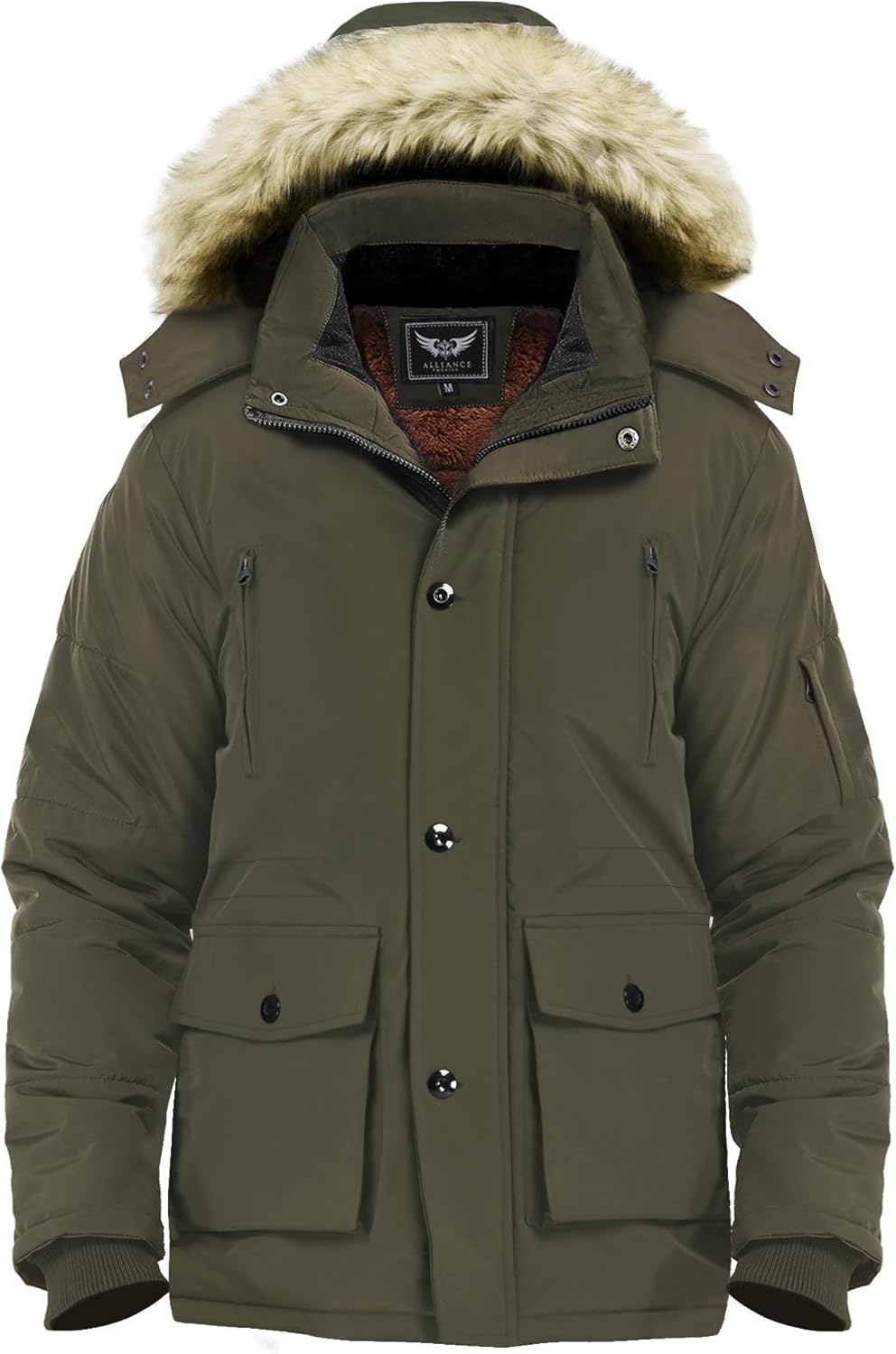 Warm Waterproof Men's Winter Coat with Hood