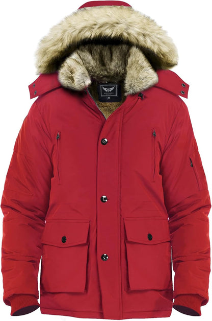 Warm Waterproof Men's Winter Coat with Hood