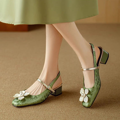 Elegant High Heel Slingback Shoes