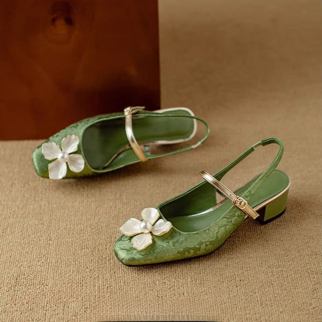 Elegant High Heel Slingback Shoes