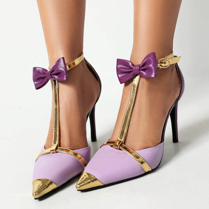 Elegant Satin Ribbon High Heels - OutfitLondon
