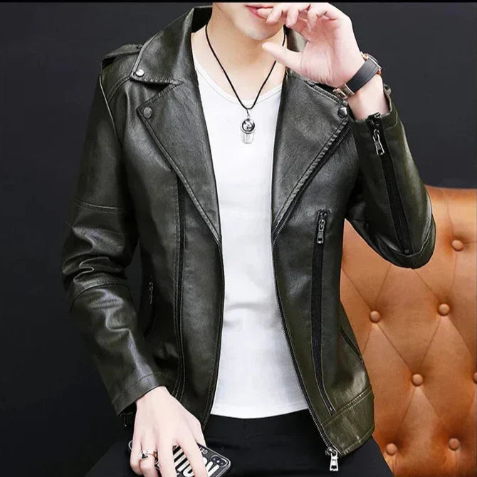 Genuine Brown Leather Coat