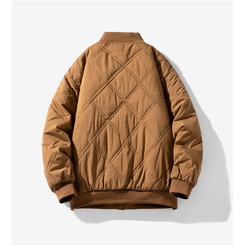 Warm Quilted Bomber Jacket