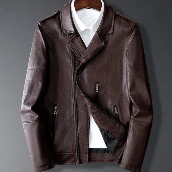 Genuine Brown Leather Coat