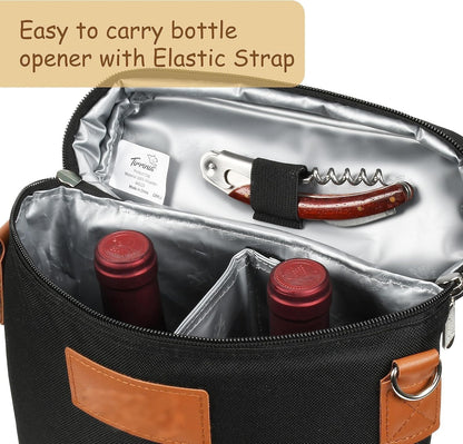 Thermal Double Wine Bottle Tote Bag