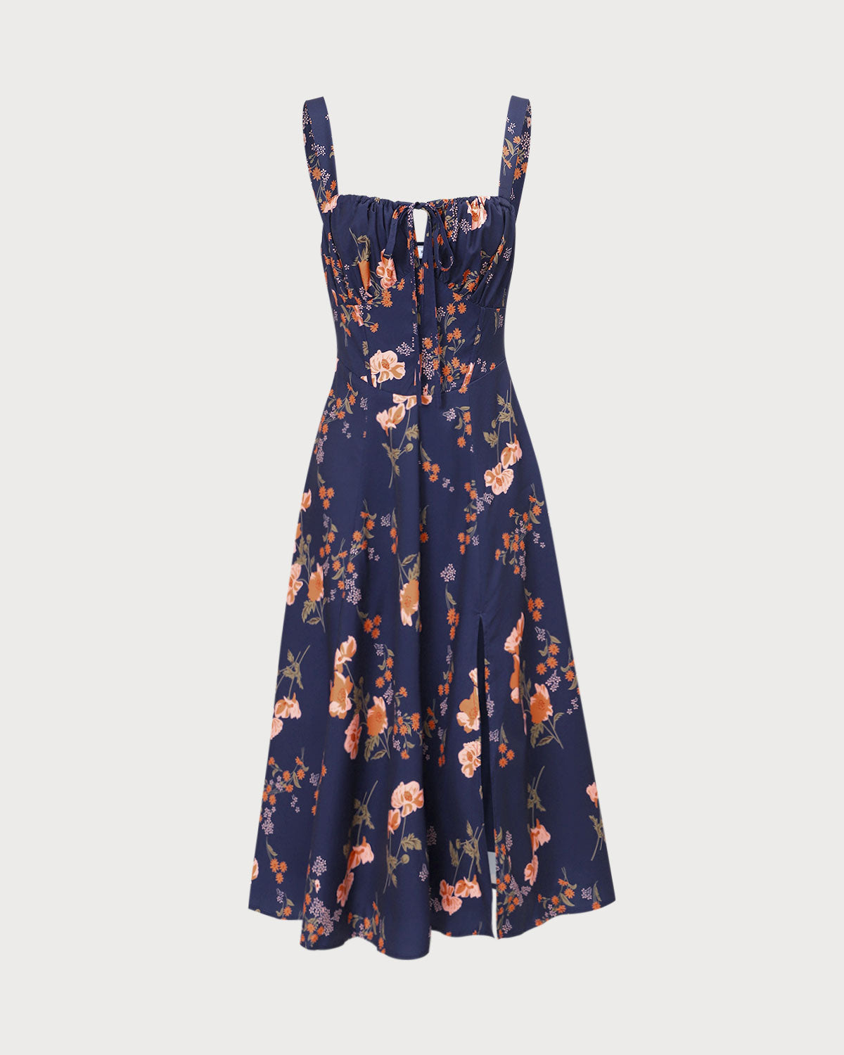 Giselle | Ruched Fit Floral Wedding Guest Midi Dress