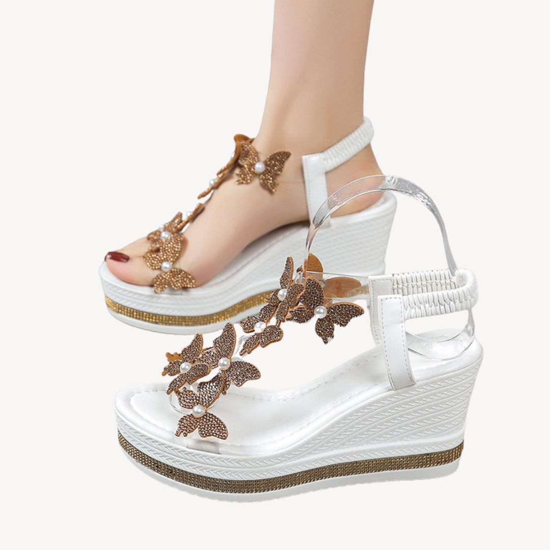 Comfortable Arch Support Sandals Women Floral Clear