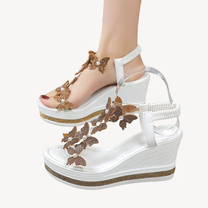 Comfortable Arch Support Sandals Women Floral Clear