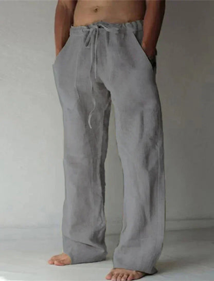 Relaxed Fit Mens Elastic Waist Pants