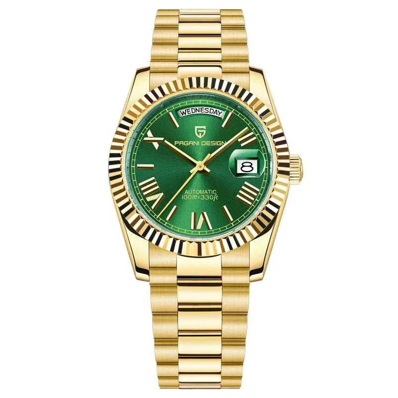Luxury Quartz Stainless Steel Mens Watch With Date