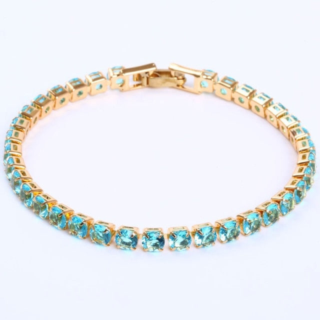 Sparkling Silver Tennis Bracelet With Dazzling Cubic Zirconia