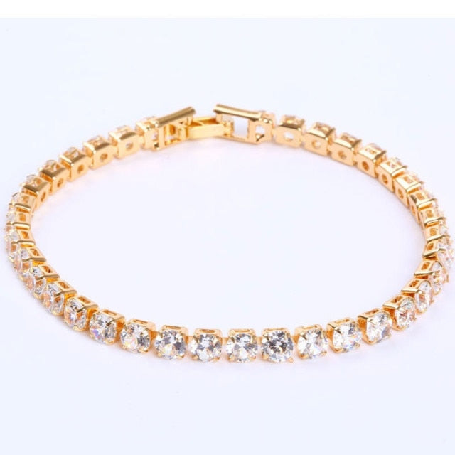 Sparkling Silver Tennis Bracelet With Dazzling Cubic Zirconia
