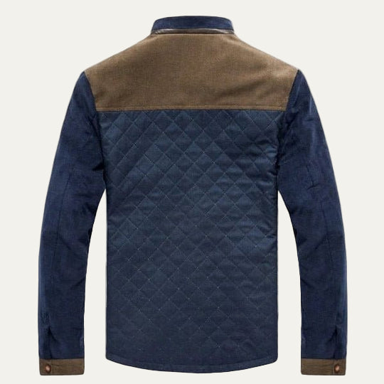 Men's Padded Leather Sleeve Jacket