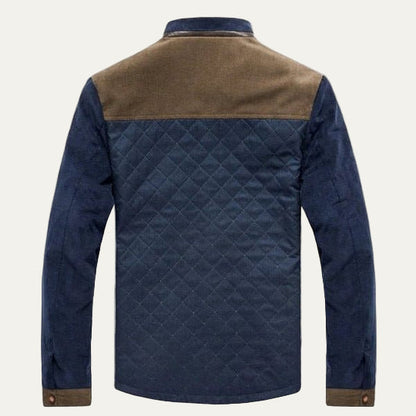 Men's Padded Leather Sleeve Jacket