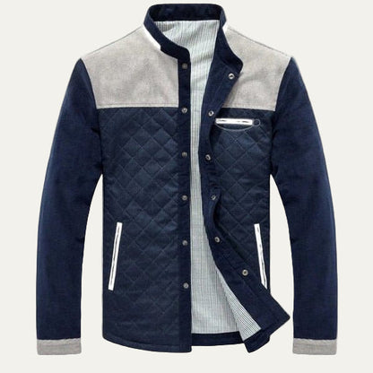 Men's Padded Leather Sleeve Jacket