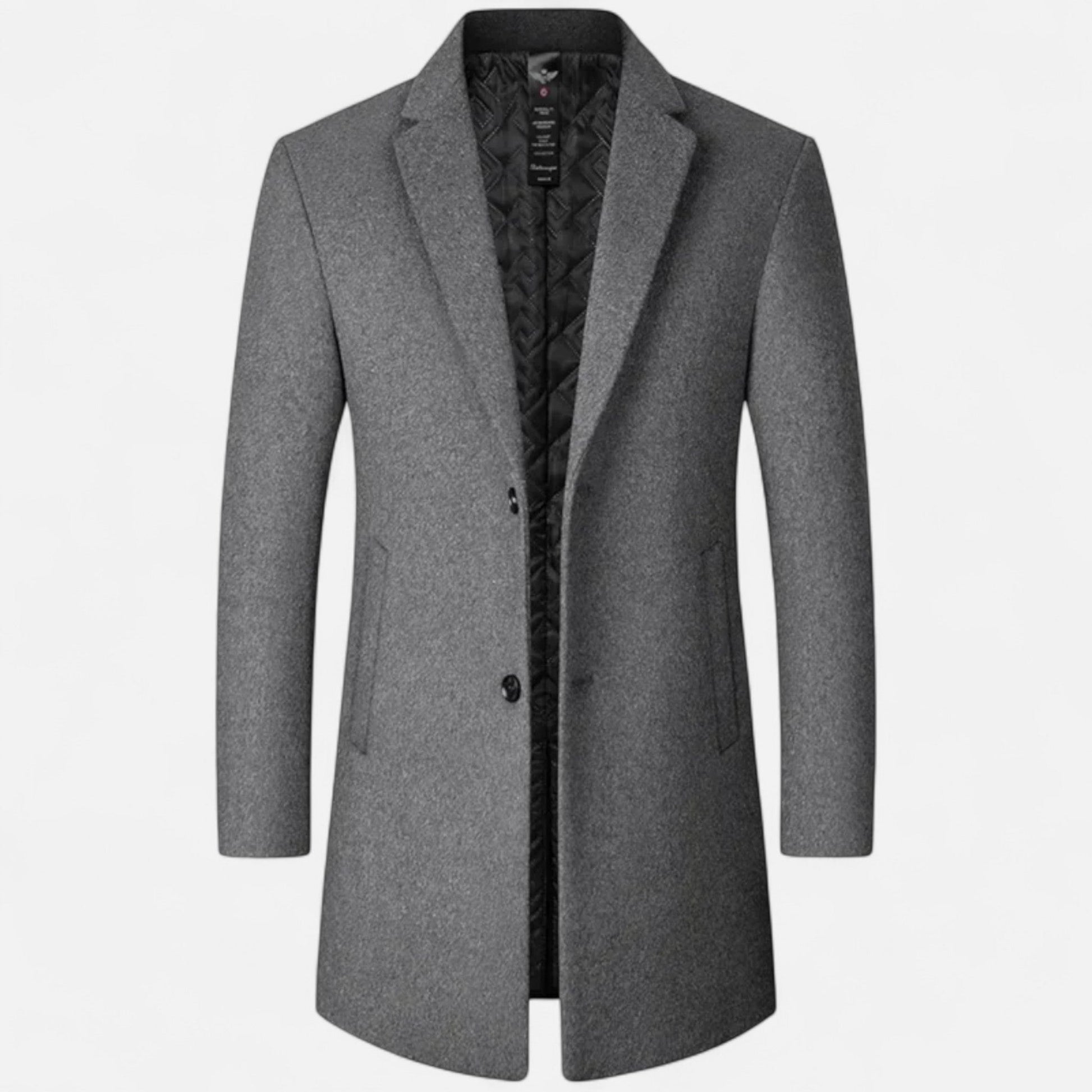 Premium Mens Wool Coat - Timeless Fit - OutfitLondon