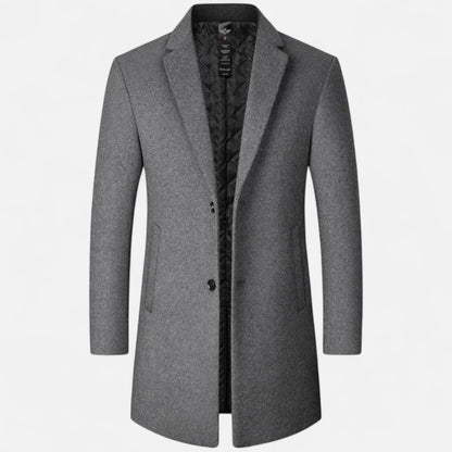 Premium Mens Wool Coat - Timeless Fit - OutfitLondon